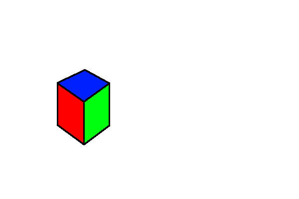 Test image of crudely-drawn 3-color cube.